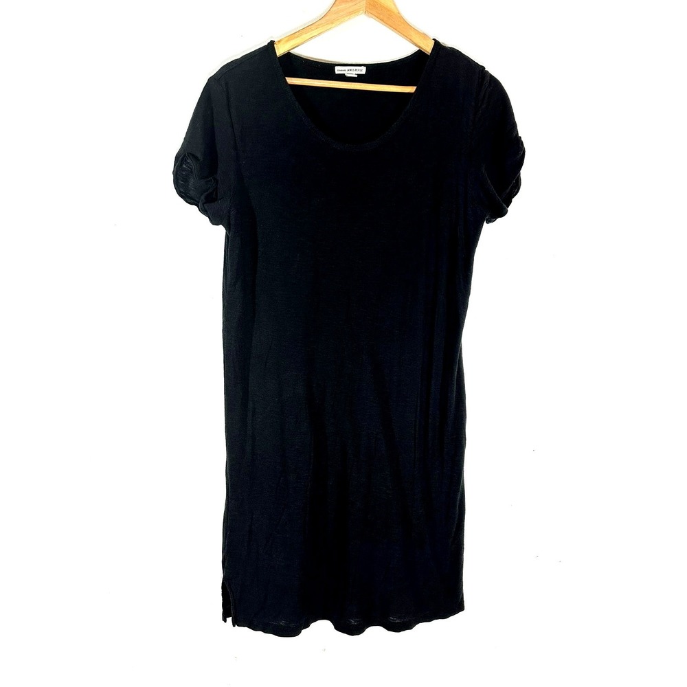 Standard James Perse Womens T-Shirt Sheath Dress 3 Large Black Cotton Blend